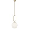 1LT Incandescent Pendant, AGB,Opal Glass