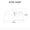 3LT Semi-Flush Mount,  AGB, WH Shad