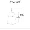 3LT Pendant,  MB, WH Shade