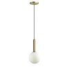 1LT Incandescent Pendant,  AGB, WH Glass