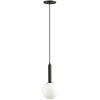 1LT Incandescent Pendant,  MB, WH Glass