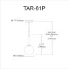 1LT Incandescent Pendant,  MB, WH Glass