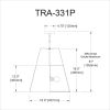 3LT Trapezoid Pendant, MB with WH Shade