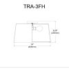 3LT Trapezoid Flush Mount, GLD with WH Shade