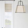 3LT Trapezoid Pendant BK/CRM Shade,790Diff