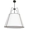 3LT Trapezoid Pendant BK/WH Shade,790Diff