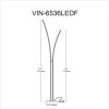 34W Floor Lamp, MW, WH Acrylic Diffuser