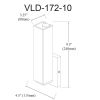 12W Wall Sconce, AGB, WH Glass