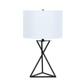 Mirio Drum Table Lamp White and Black