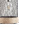 Natural Rope and Metal Mesh Cylinder Pendant