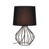 Geometrically Wired Table Lamp, Black