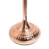 1 Light Torchiere Floor Lamp with Marbleized White Glass Shade, Rose Gold