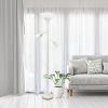 3 Light Floor Lamp with Scalloped Glass Shades, White