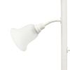 3 Light Floor Lamp with Scalloped Glass Shades, White