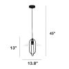 Lalia Home 1 Light Elongated Metal Pendant Light, Black