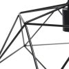 1 Light 16" Modern Metal Wire Paragon Hanging Ceiling Pendant Fixture, Black