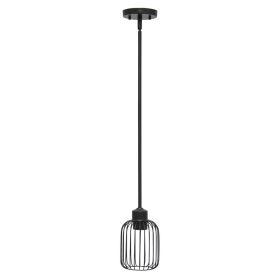 7" Decorative Hanging Metal Caged Mini Pendant Ceiling Light Fixture