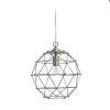 1 Light Hexagon Industrial Rustic Pendant Light, Brushed Nickel