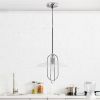 1 Light Modern Metal Pendant Light, Chrome