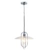 1 Light Modern Metal Pendant Light, Chrome