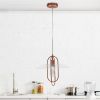 1 Light Modern Metal Pendant Light, Rose Gold