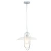 1 Light Modern Metal Pendant Light, White