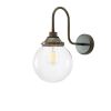 Laguna Clear Globe Swan Neck Wall Sconce 7.9" IP44