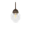 Laguna Clear Globe Swan Neck Wall Sconce 7.9" IP44