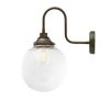 Laguna Clear Globe Swan Neck Wall Light 9.8"IP44