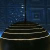 Midas Black Dome Gold Leaf Pendant Light 15.7"