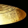 Midas Black Dome Gold Leaf Pendant Light 15.7"