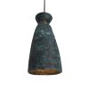 Pando Organic Ceramic Pendant Light 5.5", Blue Earth