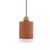 Rhus Ceramic Terracotta Pendant with White Glazed Rim