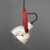 Pera Marbled Ceramic Pendant with Rescued Fire Hose Strap