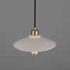 Pyrus Organic Ceramic Pendant Light 11", Matte White Striped