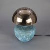 Lawson Ceramic Table Lamp with Brass Dome Shade, Blue Earth