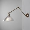 Rebell Adjustable Arm Wall Sconce with Prismatic Glass Shade
