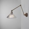 Rebell Adjustable Arm Wall Sconce with Prismatic Glass Shade