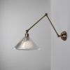 Rebell Adjustable Arm Wall Sconce with Prismatic Glass Shade