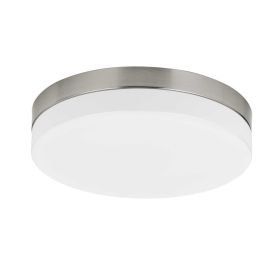 integrated LED 25W, 2000 Lumen, 80 CRI, Dimmable Ceiling Flush Mount (Option: Brushed SteelAcrylic/Metal)