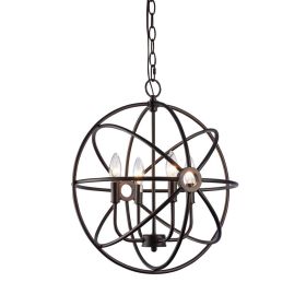 OSBERT Industrial-style 4 Light Rubbed Bronze Ceiling Pendant 16" Wide (Option: Steel & electrical components)