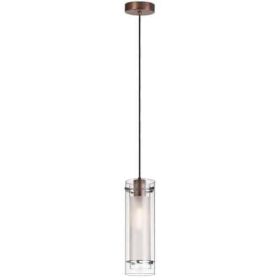 Single Pendant Clear Frosted Glass (Option: Metal)