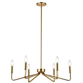 6LT Incandescent Chandelier, AGB (Option: Metal)
