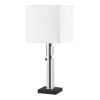 1LT Incandescent Table Lamp, MB, WH Shade