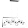 10LT Halogen Horiz Pendant, MB, Clear Glass
