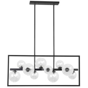 10LT Halogen Horiz Pendant, MB, Clear Glass (Option: Metal)