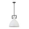 1LT Incandescent Pendant, MB, MW Metal Shade