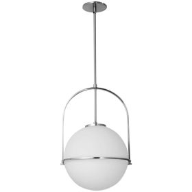 1LT Incandescent Pendant, PC, WH Glass (Option: Metal)