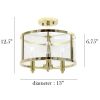 Medium 13" Iron Flushmount