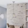 1-Light 9.25" Adjustable Hanging Cylindrical Clear Glass Pendant Fixture